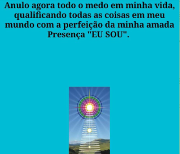 Anulo agora todo medo em minha vida